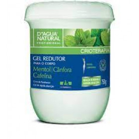 Gel Redutor D'agua Natural Crioterapia Mentol Cãnfora e Cafeína 750g