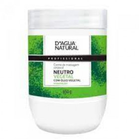 Creme de Massagem Neutro Vegetal 650g D' Agua Natural